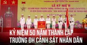 Ấn tượng màn biểu diễn võ thuật bắn súng trong lễ kỷ niệm 50 năm Trường ĐH Cảnh sát nhân dân