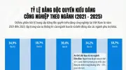 Số liệu cấp bằng độc quyền kiểu dáng công nghiệp giai đoạn 2021-2025
