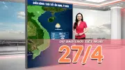 Thời tiết ngày 27/4: Bắc Bộ mưa dông rải rác, Trung Bộ nắng nóng