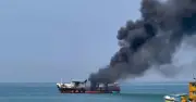 Tàu chở dầu phát nổ ngoài khơi Lâm Đồng, hai người bỏng nặng, một nghi mất tích