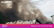 Video cận cảnh đám cháy tại khu kinh tế Nhơn Hội