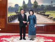 Ủy viên Bộ Chính trị Trần Cẩm Tú hội kiến Chủ tịch Quốc hội Campuchia