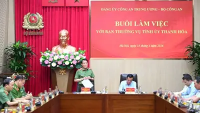 Bộ trưởng Công an làm việc với tỉnh Thanh Hóa về phát triển kinh tế, an ninh