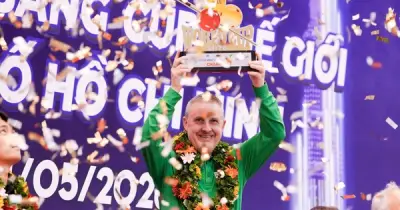 Frederic Caudron đăng quang World Cup billiards TP.HCM 2026 sau chiến thắng hủy diệt