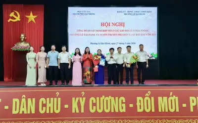 Hội Luật gia Hải Phòng hợp nhất Chi hội phường Lê Đại Hành, tuyên truyền Luật Đất đai 2024