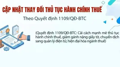 Những thay đổi về thủ tục hành chính thuế theo Quyết định 1109/QĐ-BTC