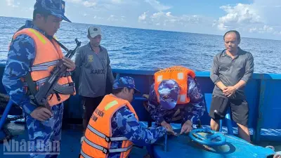 Phát hiện tàu vận chuyển trái phép 40.000 lít dầu D.O trên biển Tây Nam
