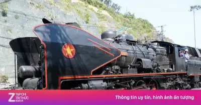 Đầu máy hơi nước cổ điển gây sốt trên đường sắt Quy Nhơn