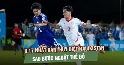 U.17 Nhật Bản hủy diệt Tajikistan 5-0, giành vé bán kết đầu tiên