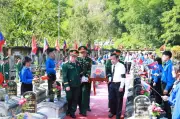 An táng 19 hài cốt liệt sỹ quân tình nguyện, chuyên gia Việt Nam hy sinh tại Lào