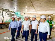 Bí thư Thành ủy Hà Nội kiểm tra vận hành metro Nhổn - ga Hà Nội