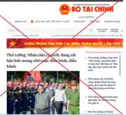Bộ Tài chính phối hợp xử lý trang giả mạo, cảnh báo người dân