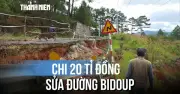 Chi 20 tỉ đồng sửa tuyến đường huyết mạch nối Đà Lạt với quốc lộ 27C bị sạt lở nặng