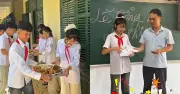 Clip triệu view thầy trò tổng kết năm học phát thưởng ăn cỗ trên lớp