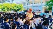 Công an Cà Mau đổi mới tuyên truyền an toàn giao thông học đường
