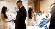 Con trai làm đám cưới bên giường bệnh cha, nắm tay nói lời xúc động