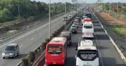CSGT cho phép xe đi vào làn khẩn cấp trên cao tốc TP.HCM - Trung Lương