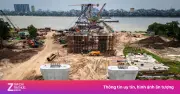 Cầu Trần Hưng Đạo 16.000 tỷ sau 7 tháng thi công: Nhiều hạng mục thành hình, dân tất bật di dời