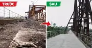 Diện mạo mới của cầu Long Biên sau hơn một tháng sửa chữa