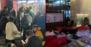 Du khách chen chúc ngủ sảnh khách sạn, quán ăn để săn bình minh trên Thái Sơn