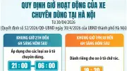 Hà Nội: Xe nào được hoạt động từ 21h đến 6h sáng hôm sau?