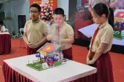 Học sinh tiểu học sáng tạo sân vận động thông minh tại Ngày hội Sở hữu trí tuệ 2026