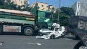 Khắc phục xong hậu quả vụ va chạm liên hoàn giữa 10 ôtô trên đường Vành đai 3