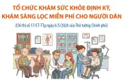 Khám sức khỏe định kỳ, tầm soát miễn phí cho người dân