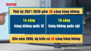 Mục tiêu đến năm 2030: Hơn 95% dân số tiếp cận sân bay trong 100 km