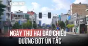 Ngày thứ hai đào chiều, làn xe đường Cộng Hòa bớt cảnh ùn tắc kéo dài