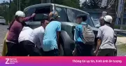 Nhiều người khiêng ôtô cứu nữ sinh lớp 8 mắc kẹt dưới gầm xe ở Lâm Đồng