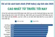 PAR Index cấp tỉnh năm 2025 đạt kết quả cao nhất từ trước tới nay