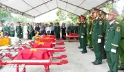 Quảng Trị truy điệu, an táng 5 hài cốt liệt sỹ được tìm thấy tại xã Đakrông