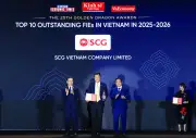 SCG nhận giải Rồng Vàng 2026, khẳng định cam kết phát triển bền vững tại Việt Nam
