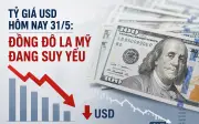 Tỷ giá USD hôm nay 31/5: Đồng đô la Mỹ đang suy yếu