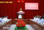 Thủ tướng Lê Minh Hưng làm việc với Ban Thường vụ Tỉnh ủy Vĩnh Long
