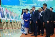Thủ tướng Lê Minh Hưng và Thủ tướng Nhật Bản tham quan triển lãm ảnh