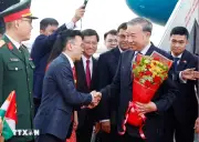 Tổng Bí thư, Chủ tịch nước Tô Lâm tới New Delhi, bắt đầu thăm Ấn Độ