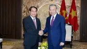 Tổng Bí thư, Chủ tịch nước Tô Lâm tiếp Đoàn đại biểu Thủ đô Viêng Chăn