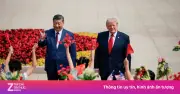 Video các em nhỏ Trung Quốc vẫy cờ hoa chào đón Tổng thống Trump