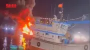 Video cháy tàu cá tại cảng cá Mỹ Tân, Khánh Hòa