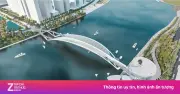 Video Nụfifood thi công đổ bê tông trụ chính cầu đi bộ qua sông Sài Gòn