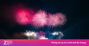 Video pháo hoa cầu vồng ôm trọn bầu trời Hải Phòng gây choáng ngợp