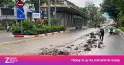 Xe hổ vồ làm rơi vãi bùn đất trên đường Láng Hạ, tài xế và chủ xe bị phạt 34,5 triệu