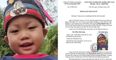 Bé trai 22 tháng tuổi mất tích khi chơi trước sân nhà