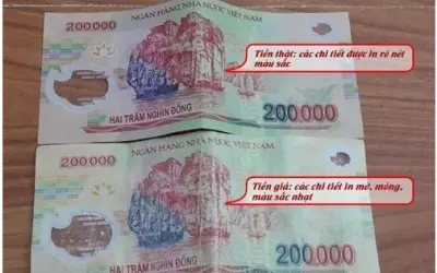 Cách phân biệt tiền giả tiền thật dựa trên các đặc điểm nhận dạng