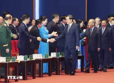 Chủ tịch Quốc hội và Thường trực Ban Bí thư dự khai mạc Đại hội IX Hội Nông dân Việt Nam