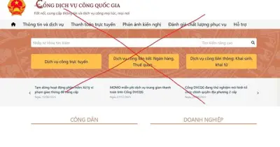 Cảnh báo giả mạo cổng dịch vụ công qua tên miền dichvuconghanhchinh.com