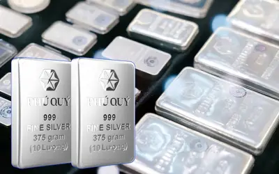 Giá bạc trong nước tăng giảm trái chiều, thế giới lao dốc