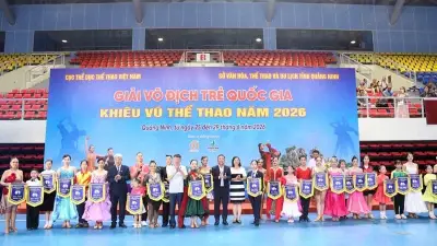 Giải vô địch trẻ quốc gia Khiêu vũ thể thao 2026: Hơn 1.000 VĐV tranh tài tại Quảng Ninh